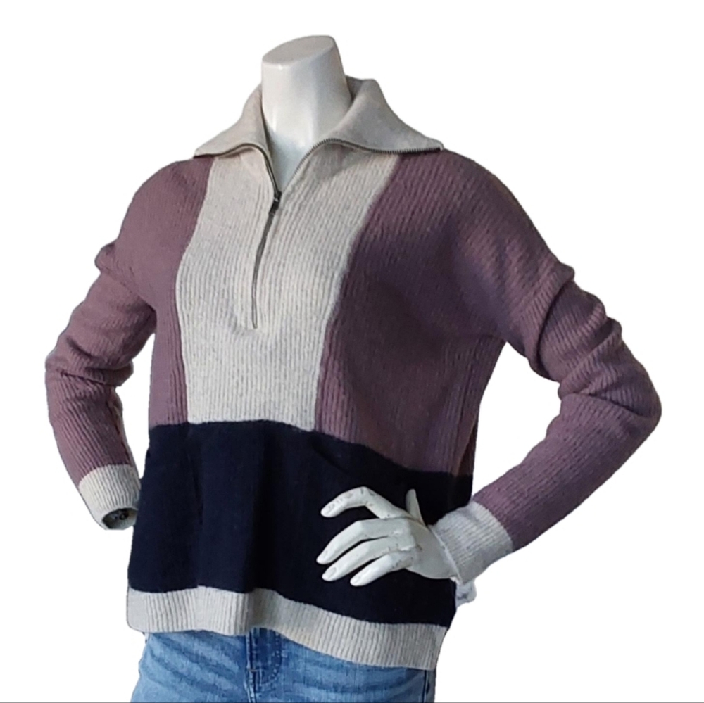 MADWELL WOMEN'S LONG SLEEVES‎ MULTICOLORED SWEATER  SIZE XSMALL